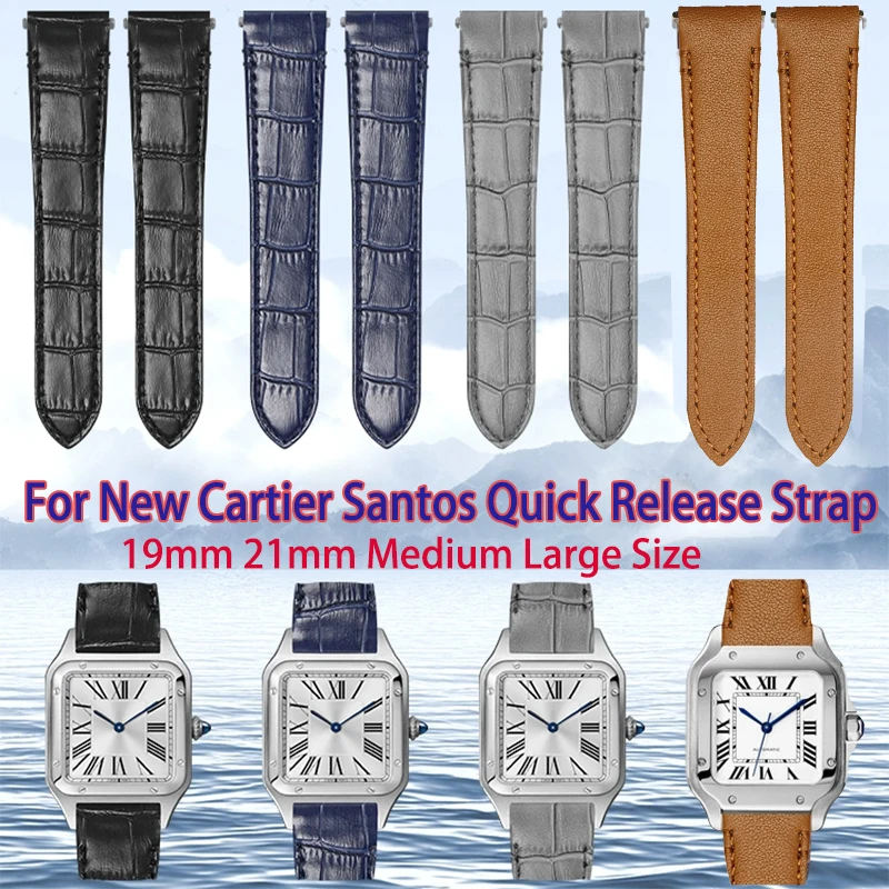 For Cartier Santos WSSA0010 WSSA0018 19 21mm High quality Cowhide watchband men women Quick release Genuine Leather watch strap
For Cartier Santos WSSA0010 WSSA0018 19 21mm High quality Cowhide watchband men women Quick release Genuine Leather watch strap