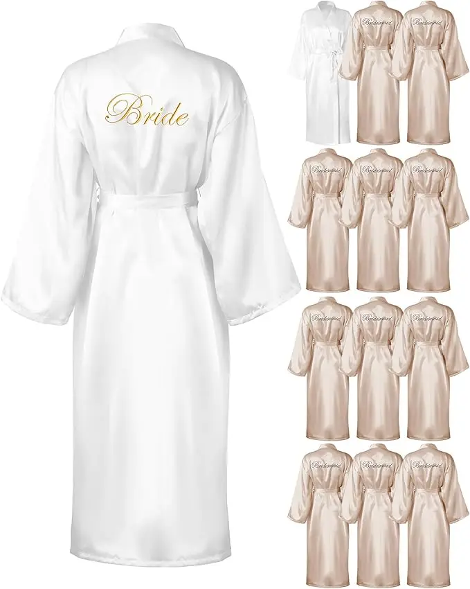 12pcs Bridal Bridesmaid Robes Long Satin Robes Full Length Nightgown Dresses Wedding Party Bridal Shower
12pcs Bridal Bridesmaid Robes Long Satin Robes Full Length Nightgown Dresses Wedding Party Bridal Shower