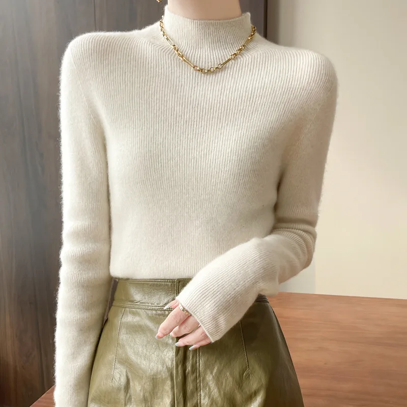 2025 Autumn Winter Women's Long Sleeve Knitted Wool Sweater Slim Knit Warm Top Half High Collar Soft Pullover Women Clothing
2025 Autumn Winter Women's Long Sleeve Knitted Wool Sweater Slim Knit Warm Top Half High Collar Soft Pullover Women Clothing