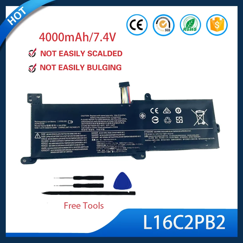 Replacement Battery L16C2PB2 7.4V 4000mAh High Capacity Li ion for Lenovo L16L2PB1 PB2 Xiao Xin 5000 C2PB2 Laptop Long Life Safe
Replacement Battery L16C2PB2 7.4V 4000mAh High Capacity Li ion for Lenovo L16L2PB1 PB2 Xiao Xin 5000 C2PB2 Laptop Long Life Safe