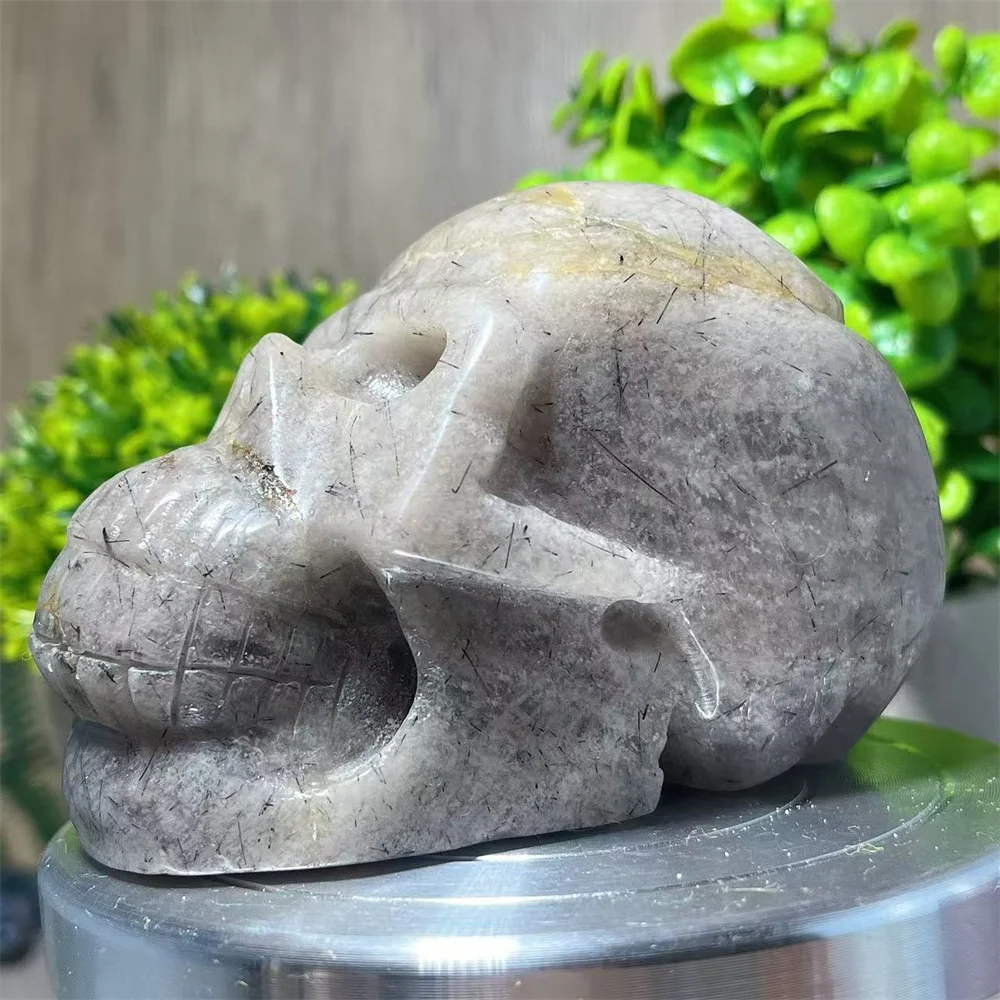 Hair Black Skull Crystal Natural Primitive Stone Quartz Healing Energy Gemstone Mineral Decoration Energy Room Gift
Hair Black Skull Crystal Natural Primitive Stone Quartz Healing Energy Gemstone Mineral Decoration Energy Room Gift
