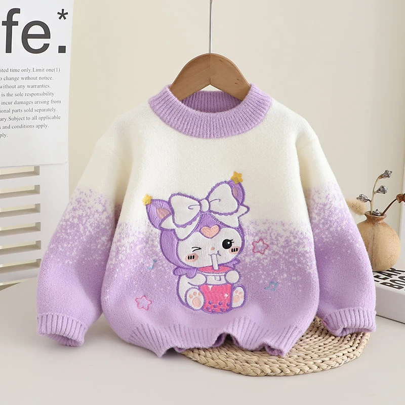2024 Kuromi Girl Sweater Kawaii Sanrio Anime Long-Sleeved Top Sweet Cute Cartoon Knitting Thickened Children Base Shirt Kid Gift
2024 Kuromi Girl Sweater Kawaii Sanrio Anime Long-Sleeved Top Sweet Cute Cartoon Knitting Thickened Children Base Shirt Kid Gift