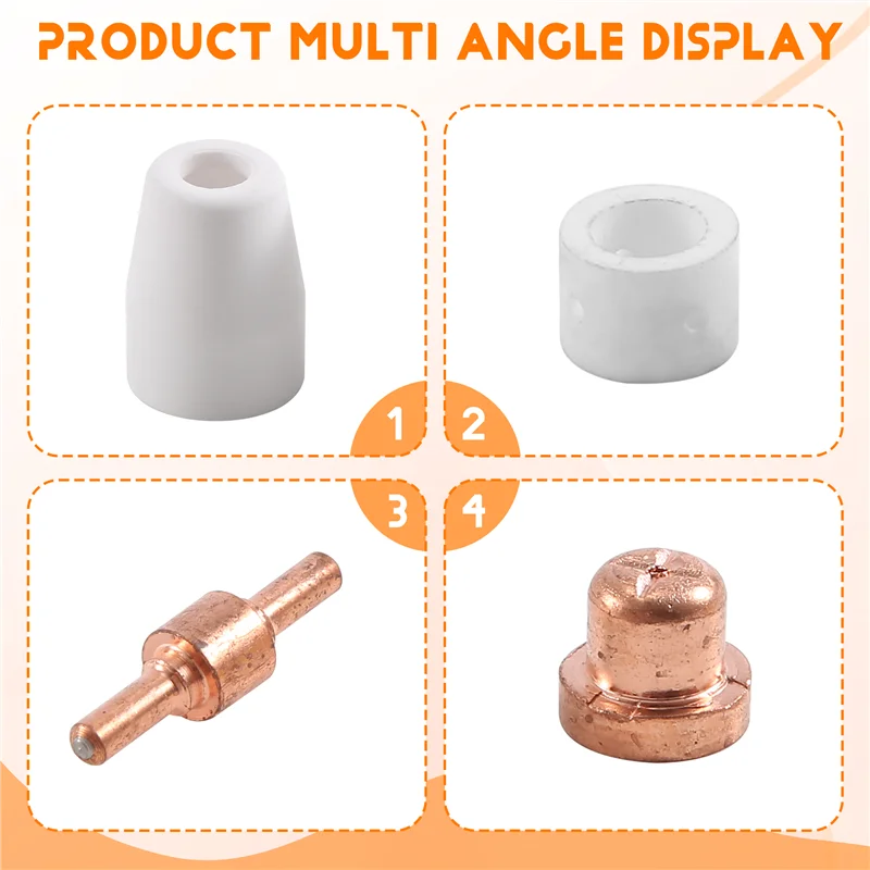 AB42-70 Pcs Plasma Cutting Consumables (Standard) Fit For Cut 40 50 With Plasma Cutter Torch PT31 LG40
AB42-70 Pcs Plasma Cutting Consumables (Standard) Fit For Cut 40 50 With Plasma Cutter Torch PT31 LG40