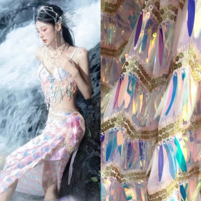 Wave Fringe Embroidery Sequin Mesh Fabric for DIY Sewing Dance Costume Evening Dress Clothing Fashion Material Cloth By Meter
Wave Fringe Embroidery Sequin Mesh Fabric for DIY Sewing Dance Costume Evening Dress Clothing Fashion Material Cloth By Meter