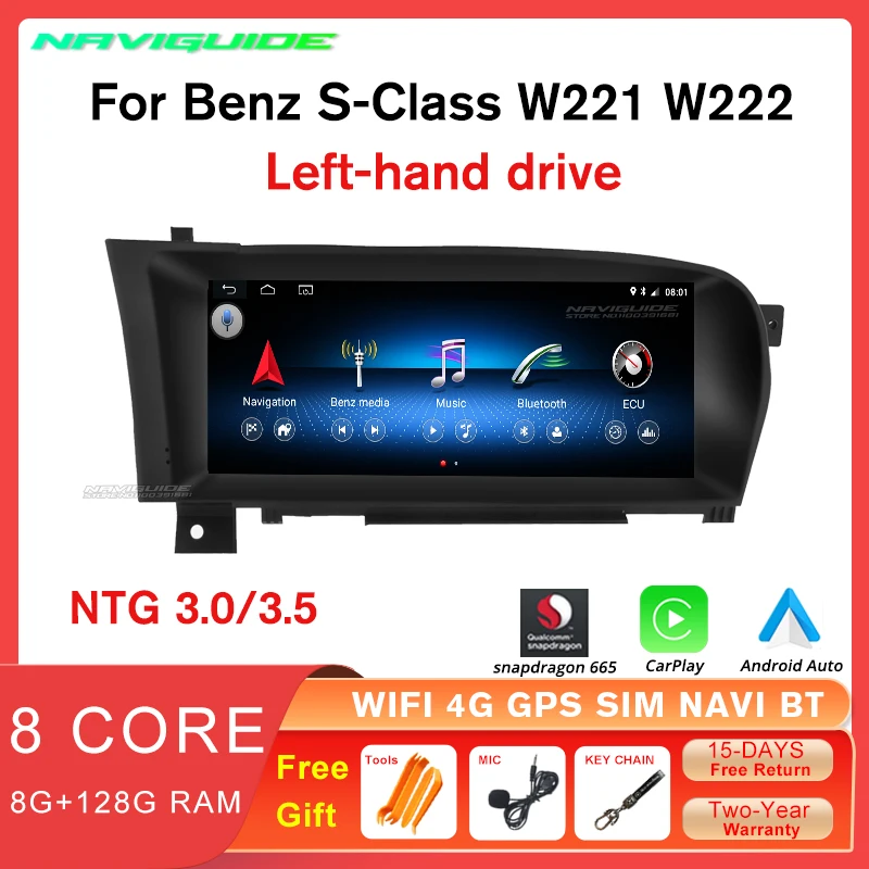 NAVIGUIDE 10.25inch Car Radio Android12 For Mercedes Benz S Class W221 W222 2009-2015 Carplay GPS Navigation Multimedia Player
NAVIGUIDE 10.25inch Car Radio Android12 For Mercedes Benz S Class W221 W222 2009-2015 Carplay GPS Navigation Multimedia Player