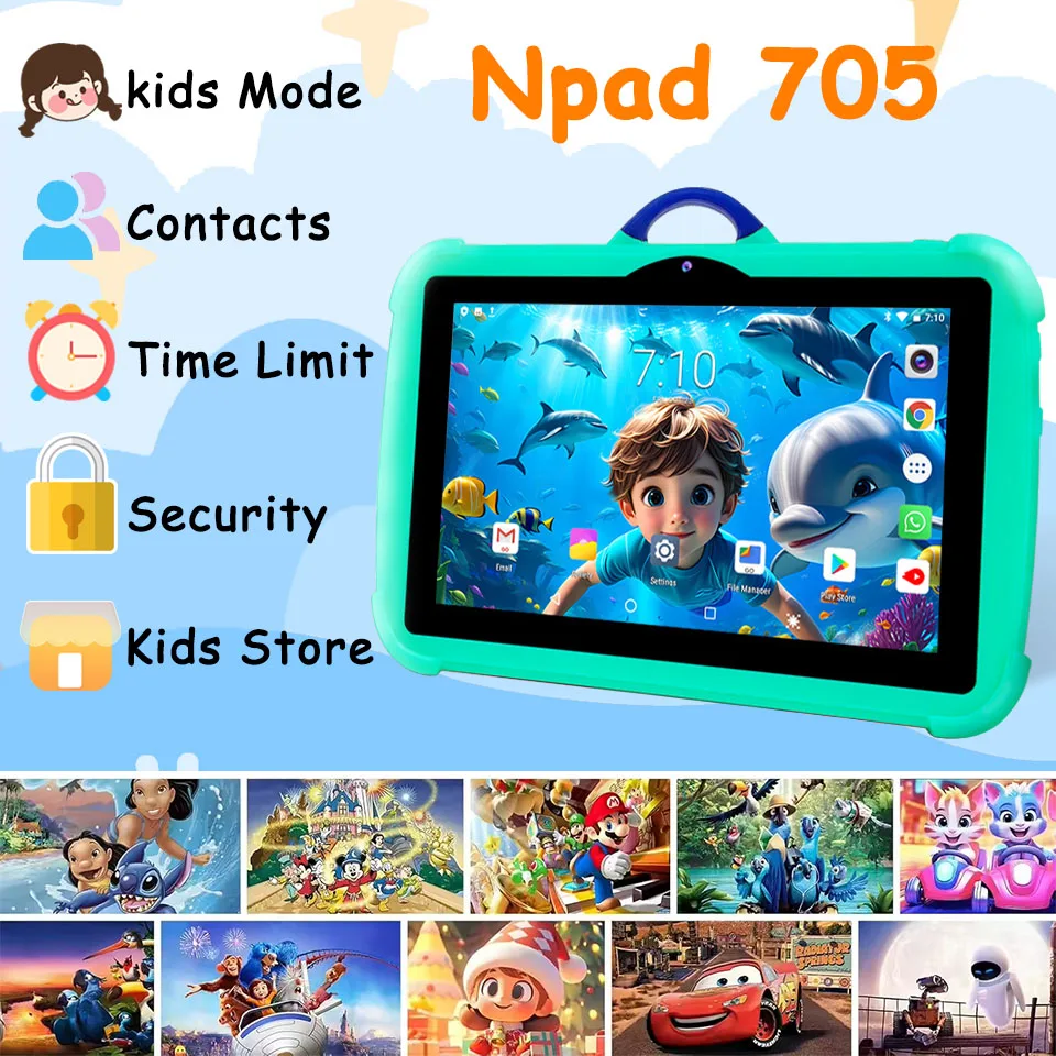 Новый детский планшет с мультяшным узором, 7-дюймовый четырехъядерный процессор, 8 ГБ ОЗУ, 512 ГБ ПЗУ, Android14,0, обучающие образовательные игры, планшеты, детские подарки
Новый детский планшет с мультяшным узором, 7-дюймовый четырехъядерный процессор, 8 ГБ ОЗУ, 512 ГБ ПЗУ, Android14,0, обучающие образовательные игры, планшеты, детские подарки