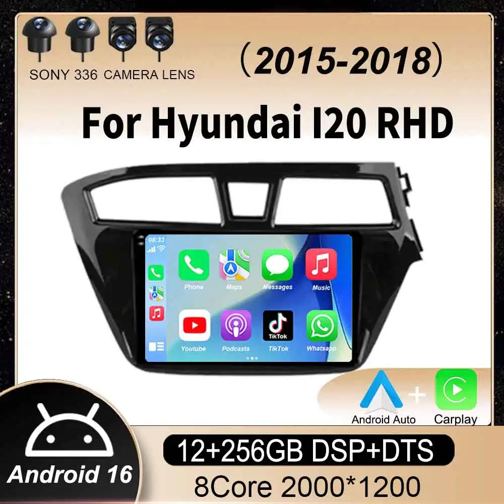 Android 16 Carplay Auto WIFI+4G For Hyundai I20 RHD 2015 2016 2017 2018 Car Radio Multimedia Player Stereo Head Unit 2din Audio
Android 16 Carplay Auto WIFI+4G For Hyundai I20 RHD 2015 2016 2017 2018 Car Radio Multimedia Player Stereo Head Unit 2din Audio