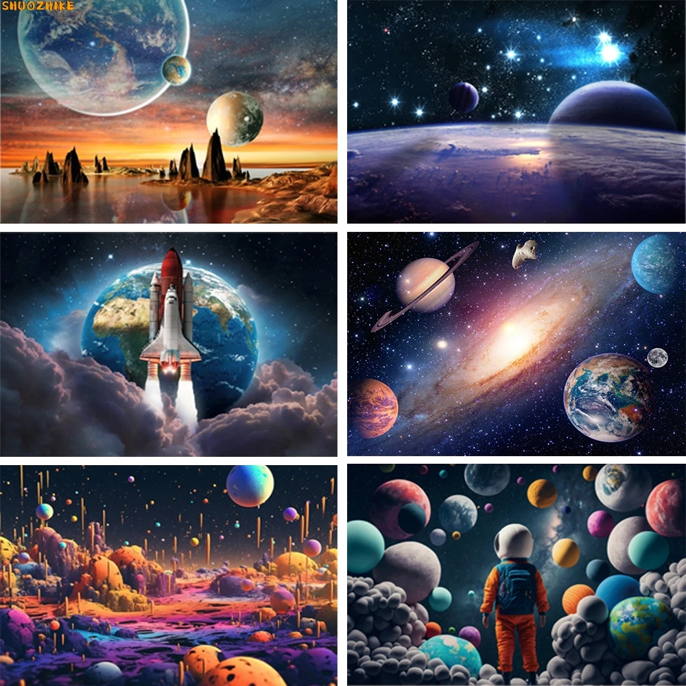 Outer Space Universe Astronaut Photography Backdrops Kid Birthday Party Baby Shower Decor Rocket Galaxy Planet Photo Background
Outer Space Universe Astronaut Photography Backdrops Kid Birthday Party Baby Shower Decor Rocket Galaxy Planet Photo Background