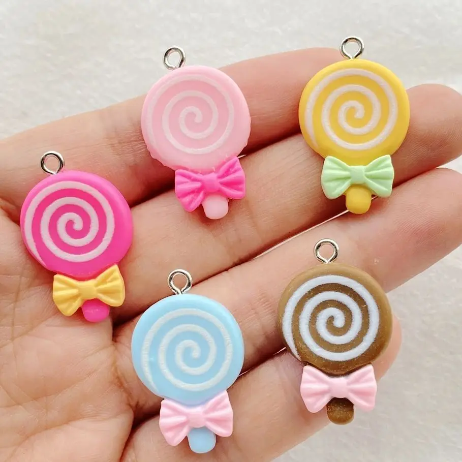10Pcs Cute bow lollipop Resin Charms DIY Decor Accessories Earring KeyChain Necklace Trinket Pendant Jewelry Findings charms
10Pcs Cute bow lollipop Resin Charms DIY Decor Accessories Earring KeyChain Necklace Trinket Pendant Jewelry Findings charms