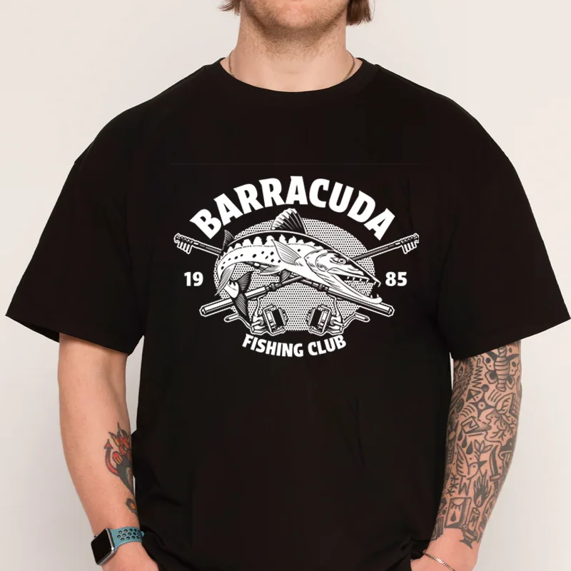 Vintage Barracuda Fishing T-shirt New Fashion Cotton Men Short Sleeve Printing O-Neck Casual T Shirt
Vintage Barracuda Fishing T-shirt New Fashion Cotton Men Short Sleeve Printing O-Neck Casual T Shirt