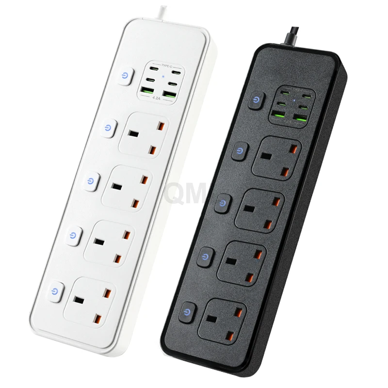 3250W 250V UK Plug 4AC British standard power strip 2 meter extension cord with 4 Type-C 2 USB port for Household Hotel Bedroom
3250W 250V UK Plug 4AC British standard power strip 2 meter extension cord with 4 Type-C 2 USB port for Household Hotel Bedroom