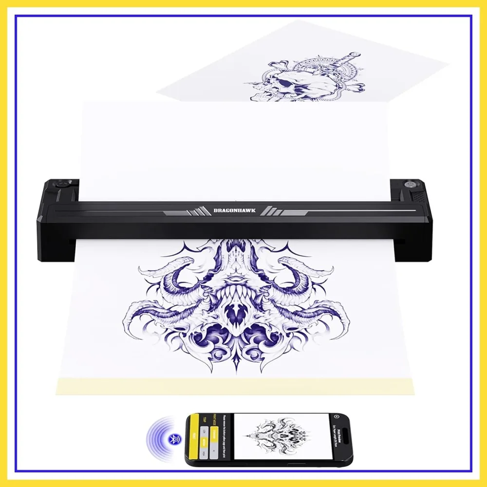 Wireless Thermal Tattoo Stencil Printer, Portable, Compatible with Phone/Tablet/PC, for Beginners & Artists
Wireless Thermal Tattoo Stencil Printer, Portable, Compatible with Phone/Tablet/PC, for Beginners & Artists