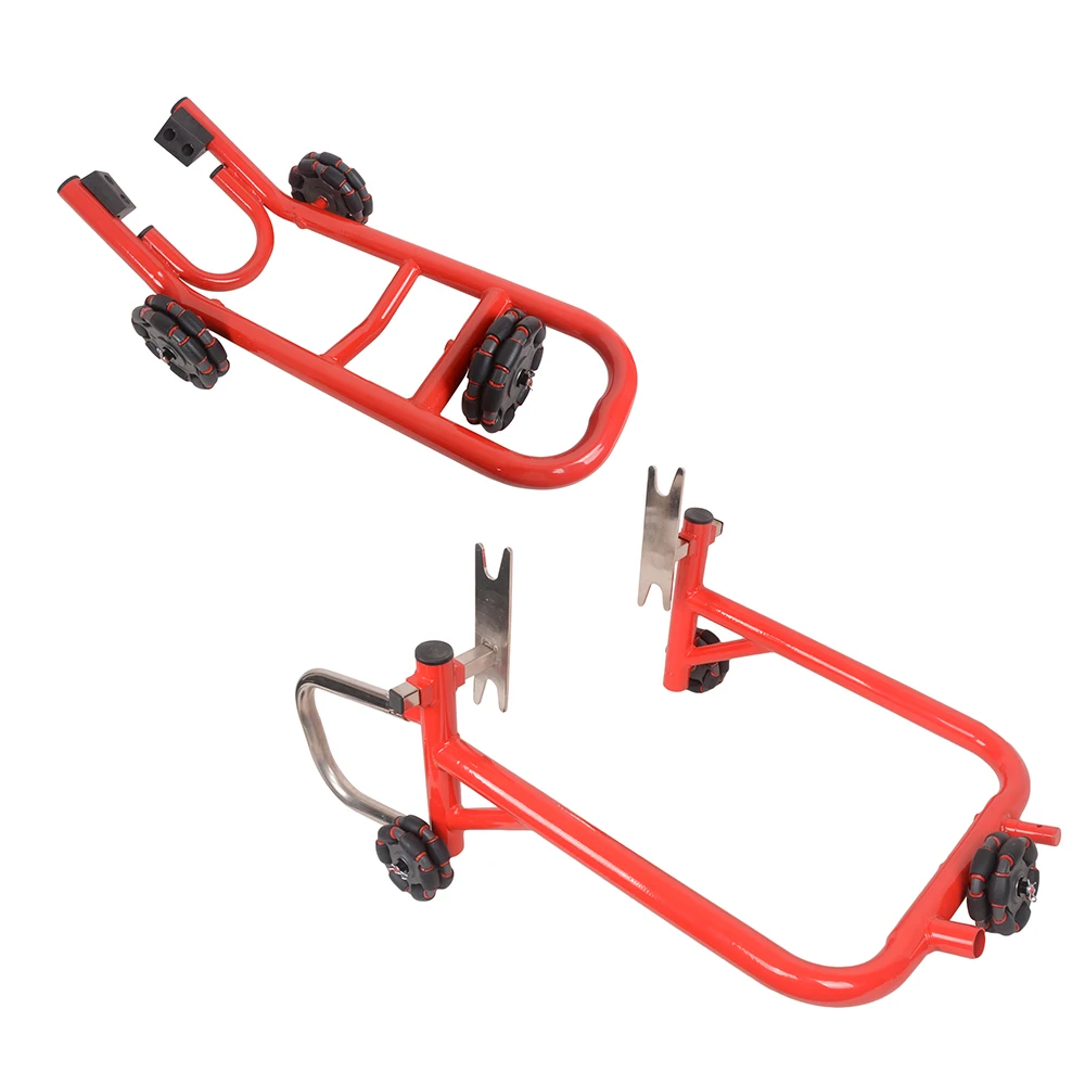 360° Movable Motorcycle Front & Rear Stand Set Heavy Duty Adjustable Lift Stands Garage Repair
360° Movable Motorcycle Front & Rear Stand Set Heavy Duty Adjustable Lift Stands Garage Repair