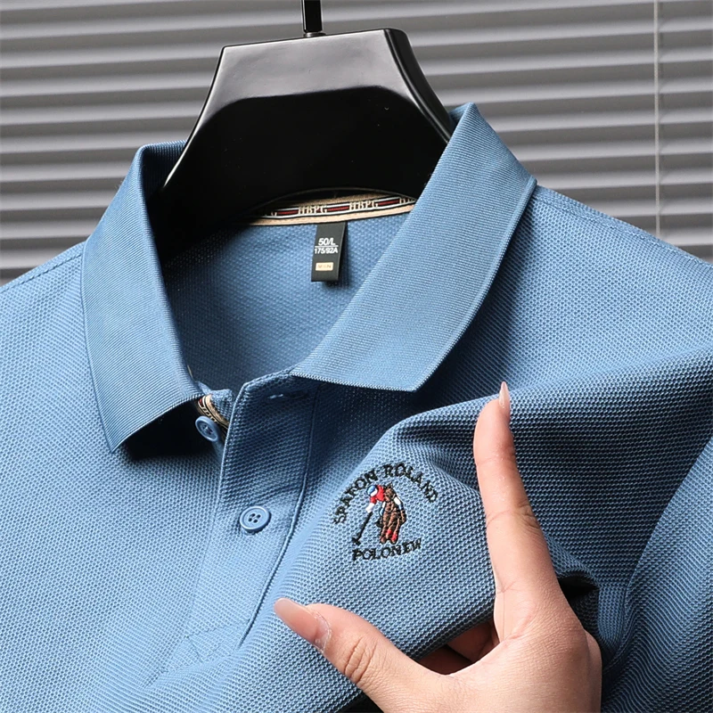 Роскошные бренды мужские бизнес Рубашка поло с короткими рукавами 100% хлопчатобумажная воздухопроницаемость верхняя часть летняя новая Изысканный вышивка Отдых Футболка
Роскошные бренды мужские бизнес Рубашка поло с короткими рукавами 100% хлопчатобумажная воздухопроницаемость верхняя часть летняя новая Изысканный вышивка Отдых Футболка