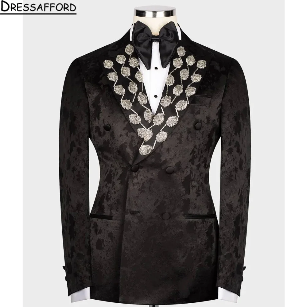 Men's Black Suits 2 Pieces Tailored Made Beaded Crystals single breasted Slim Fit Suits Wedding Groom Business
Men's Black Suits 2 Pieces Tailored Made Beaded Crystals single breasted Slim Fit Suits Wedding Groom Business