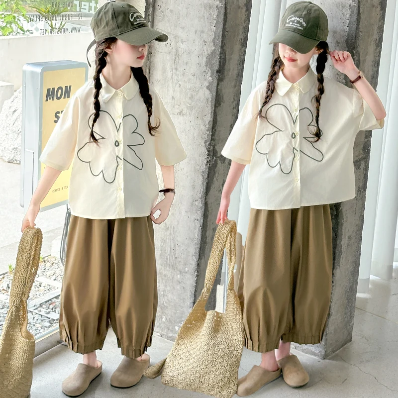Children Clothes Girls Summer 2026 Short Sleeve Flower Print Shirt and Loose Pants Casual Comfortable Sweet Cute
Children Clothes Girls Summer 2026 Short Sleeve Flower Print Shirt and Loose Pants Casual Comfortable Sweet Cute