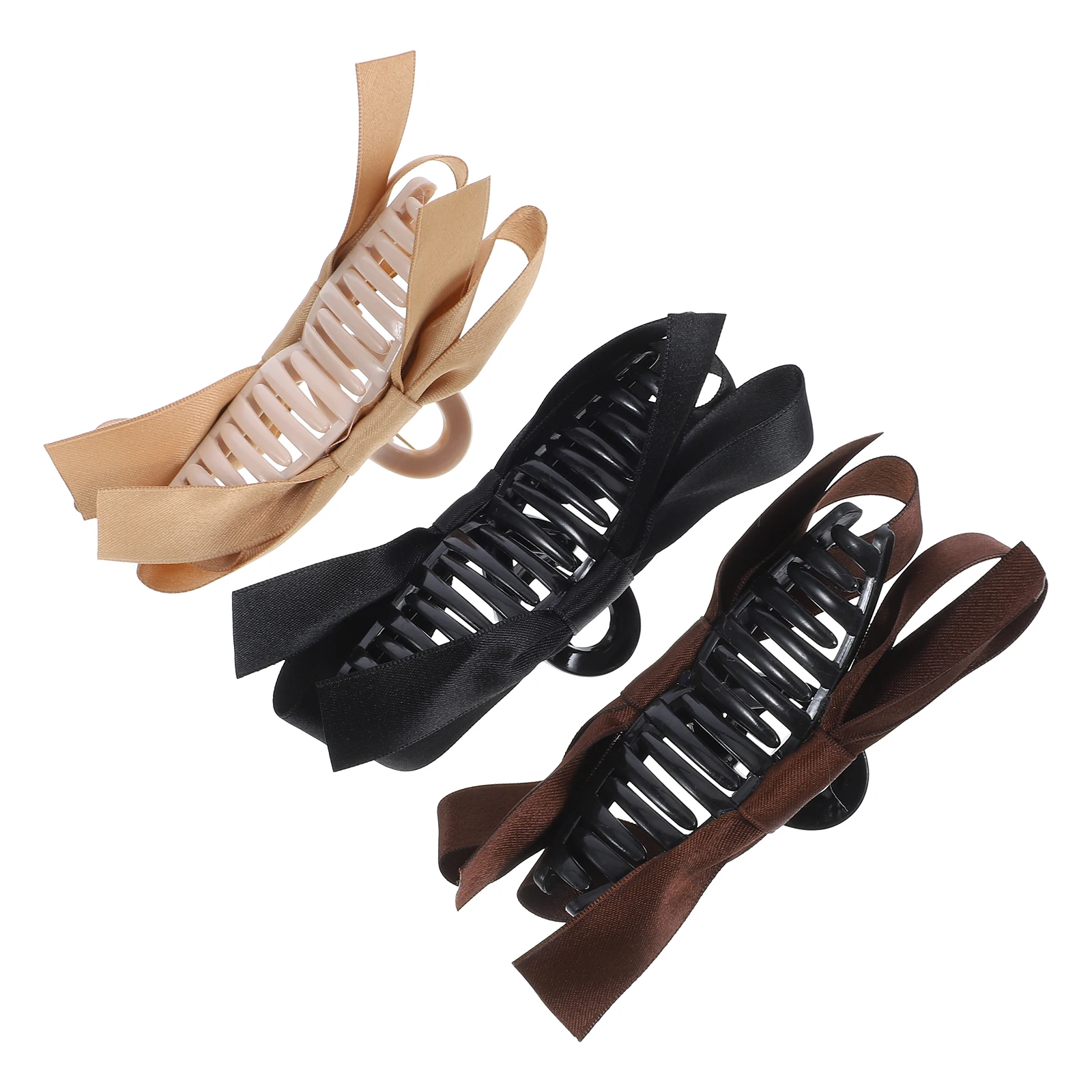 3 pcs Bow Shark Claw Clips Black Brown Khaki Accessories for Women Thin Thick Hair Birthday Wedding Daily Use Hair Care Styling
3 pcs Bow Shark Claw Clips Black Brown Khaki Accessories for Women Thin Thick Hair Birthday Wedding Daily Use Hair Care Styling