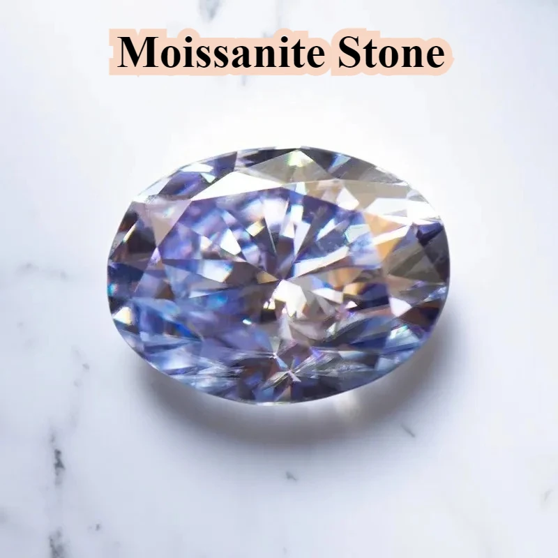 Moissanite Stone Lavender Color Oval Cut Synthetic Lab Created Heat Diamond DIY Jewelry Making Materials with Certificate
Moissanite Stone Lavender Color Oval Cut Synthetic Lab Created Heat Diamond DIY Jewelry Making Materials with Certificate