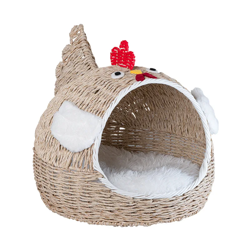 Rattan cat nest hand-woven house cute chicken nest shape funny Christmas gift
Rattan cat nest hand-woven house cute chicken nest shape funny Christmas gift