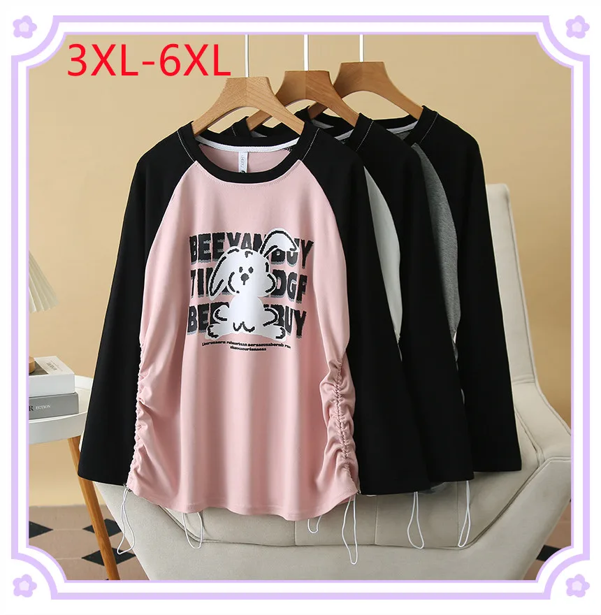 New 2025 Ladies Spring Summer Plus Size T-shirt For Women Large Size Long Sleeve O-neck Print Tops 3XL 4XL 5XL 6XL
New 2025 Ladies Spring Summer Plus Size T-shirt For Women Large Size Long Sleeve O-neck Print Tops 3XL 4XL 5XL 6XL
