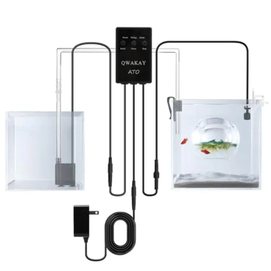 Auto Top Off System Aquarium - Smart Automatic ATO System for Fish Tank - Water Level Controller Kit for Saltwater Aquarium wit
Auto Top Off System Aquarium - Smart Automatic ATO System for Fish Tank - Water Level Controller Kit for Saltwater Aquarium wit