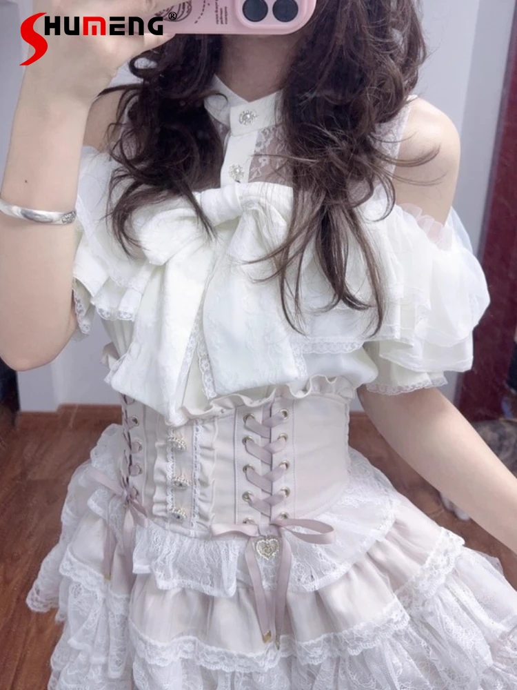 Original Japanese Mines Style Mass-produced Sweet Girl Lace Long Short-sleeved Shirt New Loose Lolita Shirt Blouse Women Autumn
Original Japanese Mines Style Mass-produced Sweet Girl Lace Long Short-sleeved Shirt New Loose Lolita Shirt Blouse Women Autumn