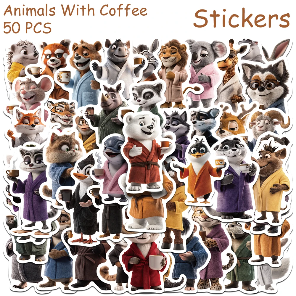 50pcs Animals With Coffee Stickers Decals For Laptop Notebook Luggage Skateboard Guitar DIY Aesthetic Stickers Kids Toys Gifts
50pcs Animals With Coffee Stickers Decals For Laptop Notebook Luggage Skateboard Guitar DIY Aesthetic Stickers Kids Toys Gifts