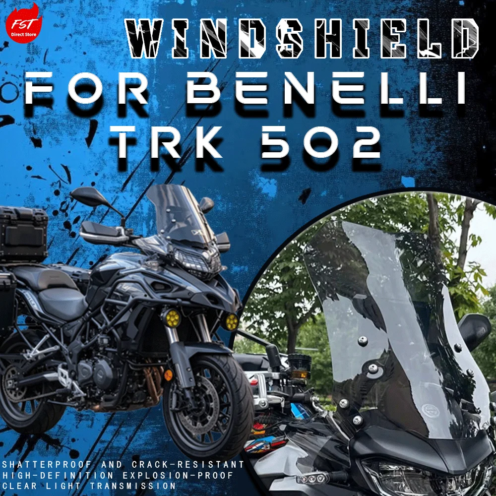 Benelli TRK502 Modified Tall Windshield, TRK552 Front Windshield, 502X Windshield Accessory, All Transparent Without Paint
Benelli TRK502 Modified Tall Windshield, TRK552 Front Windshield, 502X Windshield Accessory, All Transparent Without Paint