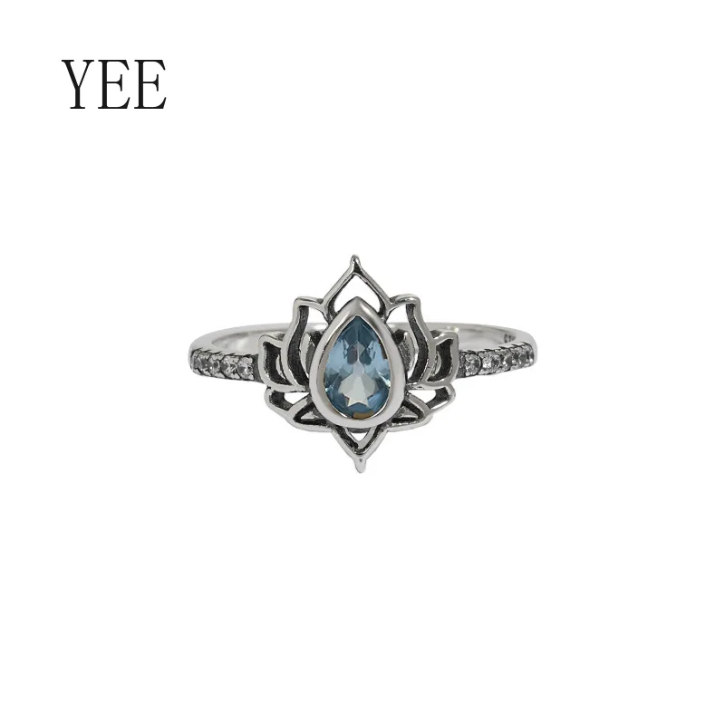 YEE S925 Sterling Silver Lotus Ring Jewelry for Women Wedding Rings Fashion Elegant Classic Wedding Gift
YEE S925 Sterling Silver Lotus Ring Jewelry for Women Wedding Rings Fashion Elegant Classic Wedding Gift