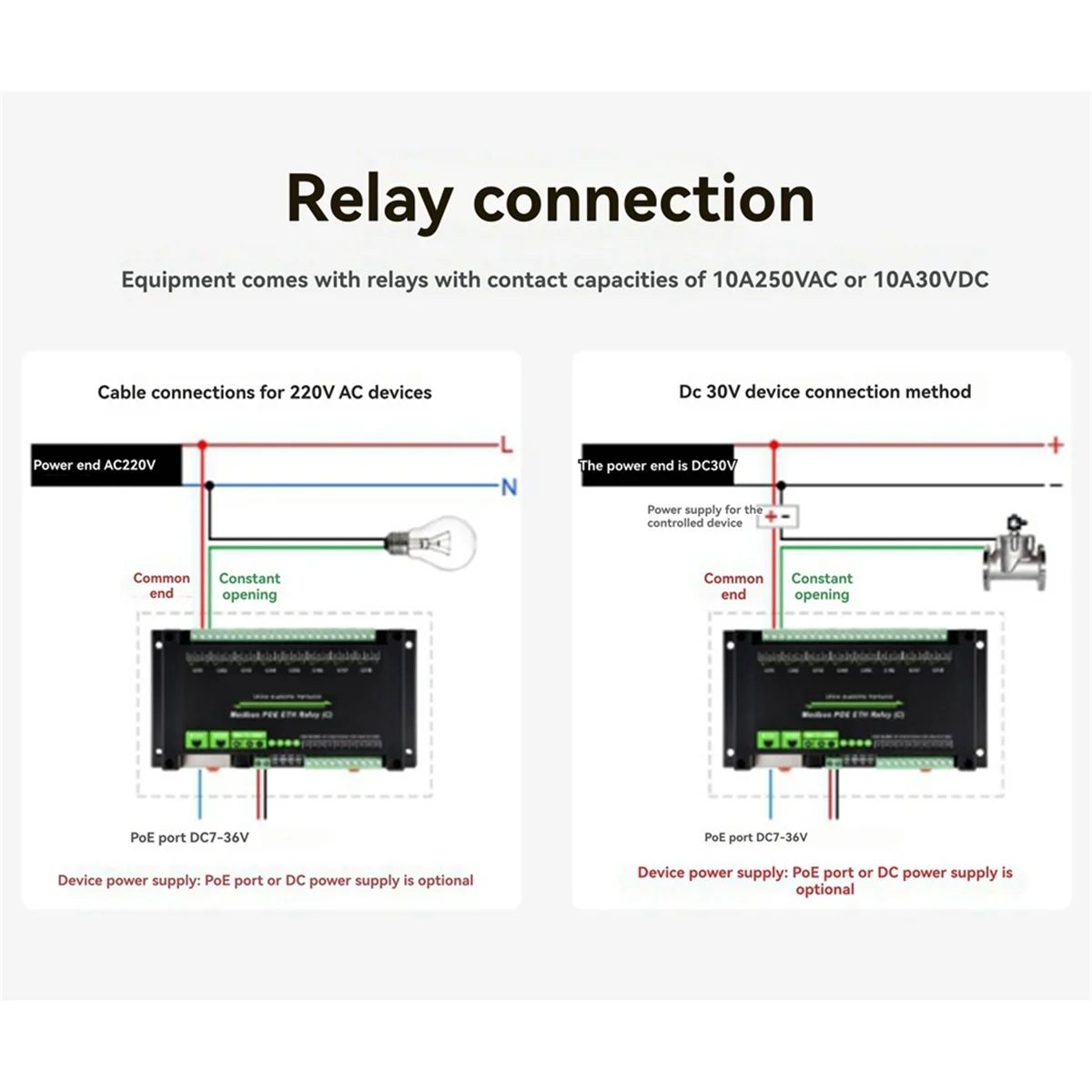 SZSC 8-Channel Relay Module Dual Ethernet Port Modbus RTU Protocol Supply PoE Support Network Port Cascade Communication
SZSC 8-Channel Relay Module Dual Ethernet Port Modbus RTU Protocol Supply PoE Support Network Port Cascade Communication