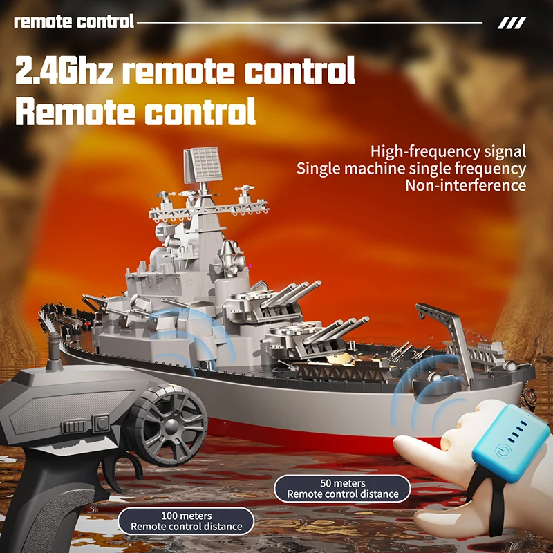 LHD-8811:390 Scale 2.4G Remote Control Boat 4CH with Dual Motor RC Battleship Waterproof RC Boat Simulation Lights for Boys
LHD-8811:390 Scale 2.4G Remote Control Boat 4CH with Dual Motor RC Battleship Waterproof RC Boat Simulation Lights for Boys