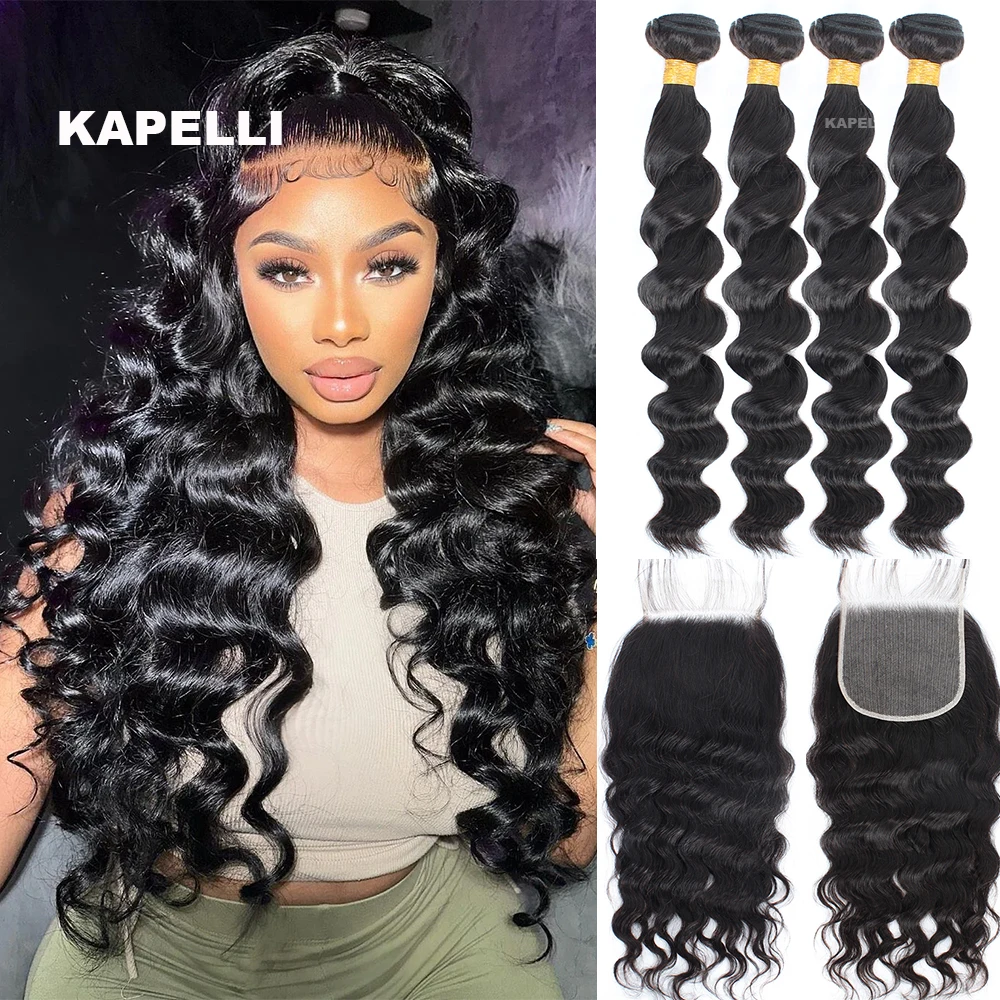 Свободные волнистые пучки человеческих волос с застежкой 4x4 12A 100% настоящие человеческие волосы Свободные пучки глубоких волн Натуральные человеческие волосы
Свободные волнистые пучки человеческих волос с застежкой 4x4 12A 100% настоящие человеческие волосы Свободные пучки глубоких волн Натуральные человеческие волосы