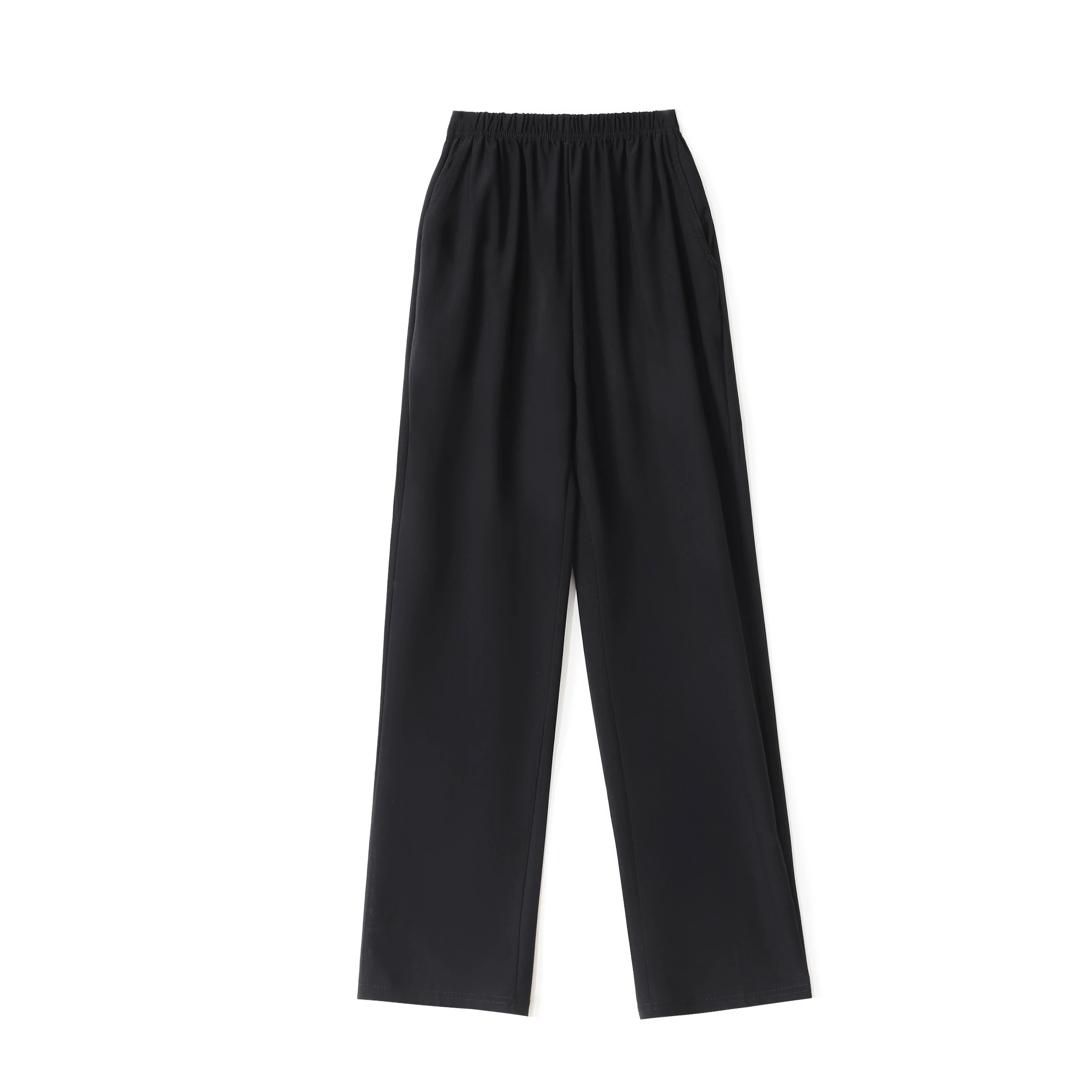 Suit wide-leg trousers women's spring and autumn black high-waisted drooping thin small narrow version casual straight trousers
Suit wide-leg trousers women's spring and autumn black high-waisted drooping thin small narrow version casual straight trousers