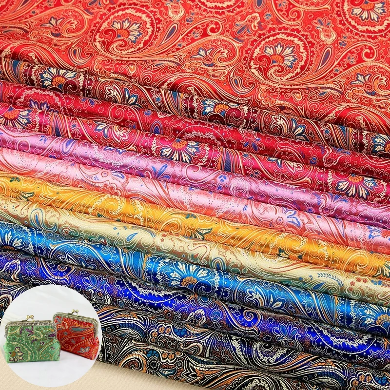 Satin Brocade Flower Fabric Clothes Sewing Silk Fabric By The Meter Handmade Needlework DIY Doll Clothes Material 50*75cm
Satin Brocade Flower Fabric Clothes Sewing Silk Fabric By The Meter Handmade Needlework DIY Doll Clothes Material 50*75cm