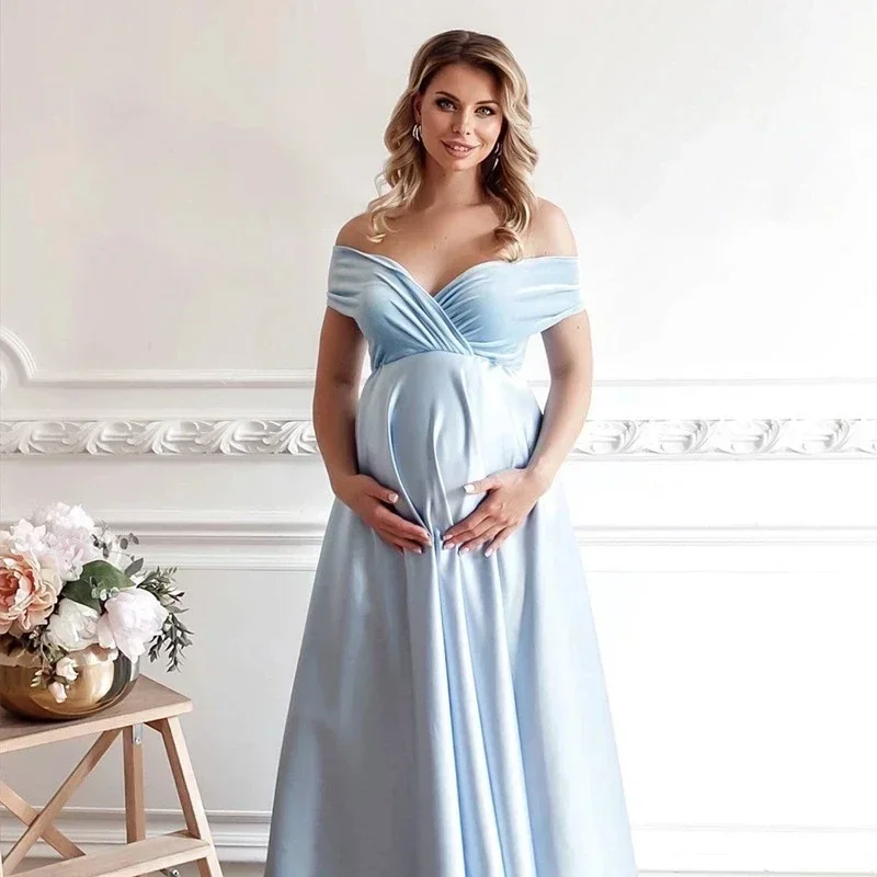 Maternity Maxi Gowns Dresses for Photo Shoot Long Sleeve Satin Silk Pregnant Women Baby Shower Pregnancy Dress Photography
Maternity Maxi Gowns Dresses for Photo Shoot Long Sleeve Satin Silk Pregnant Women Baby Shower Pregnancy Dress Photography