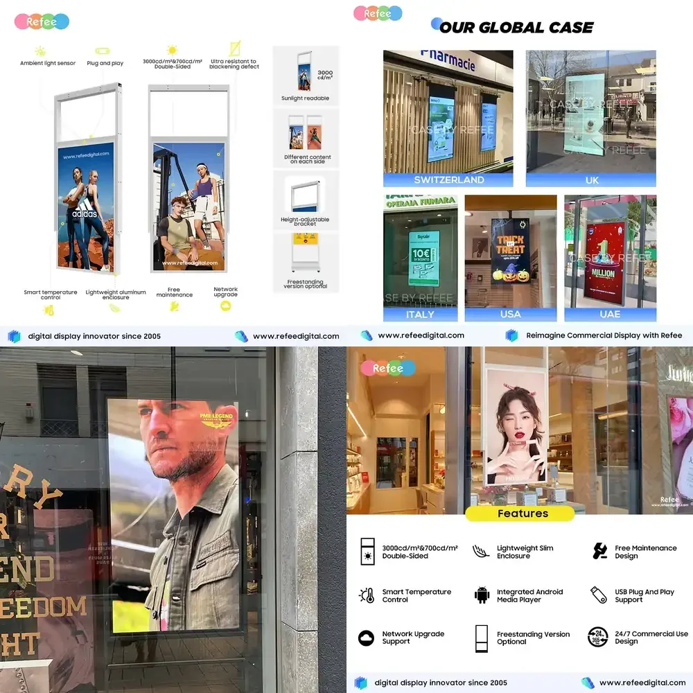 Display LCD Double Screen Ceiling Hanging Digital Signage and Displays TV Android Advertisement
Display LCD Double Screen Ceiling Hanging Digital Signage and Displays TV Android Advertisement