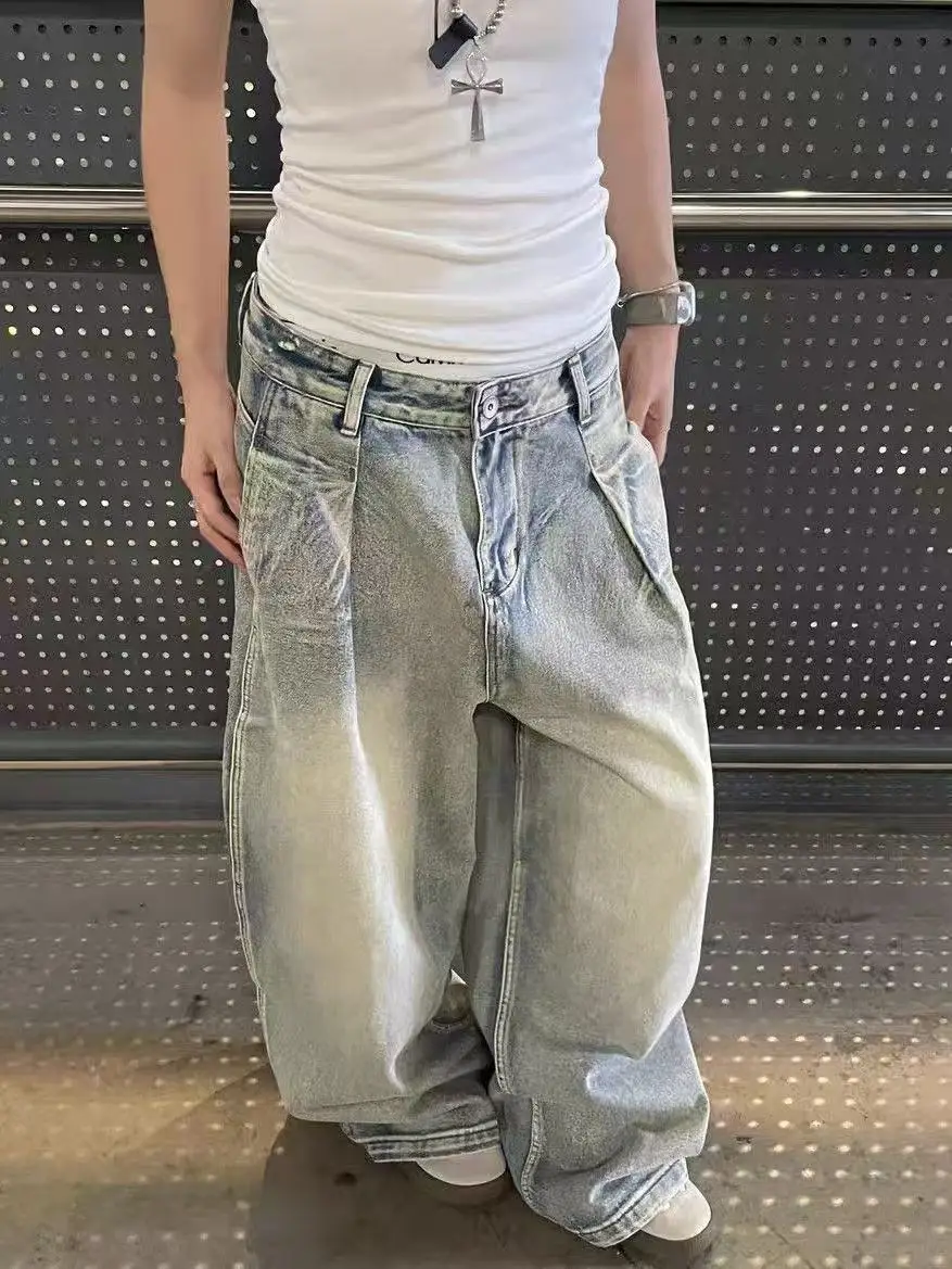 Women's Baggy Jean Men Denim Cargo Pants Wide Fit Y2K Japanese Harajuku 2000s Hip-pop American Retro Grunge Tide High Street New
Women's Baggy Jean Men Denim Cargo Pants Wide Fit Y2K Japanese Harajuku 2000s Hip-pop American Retro Grunge Tide High Street New