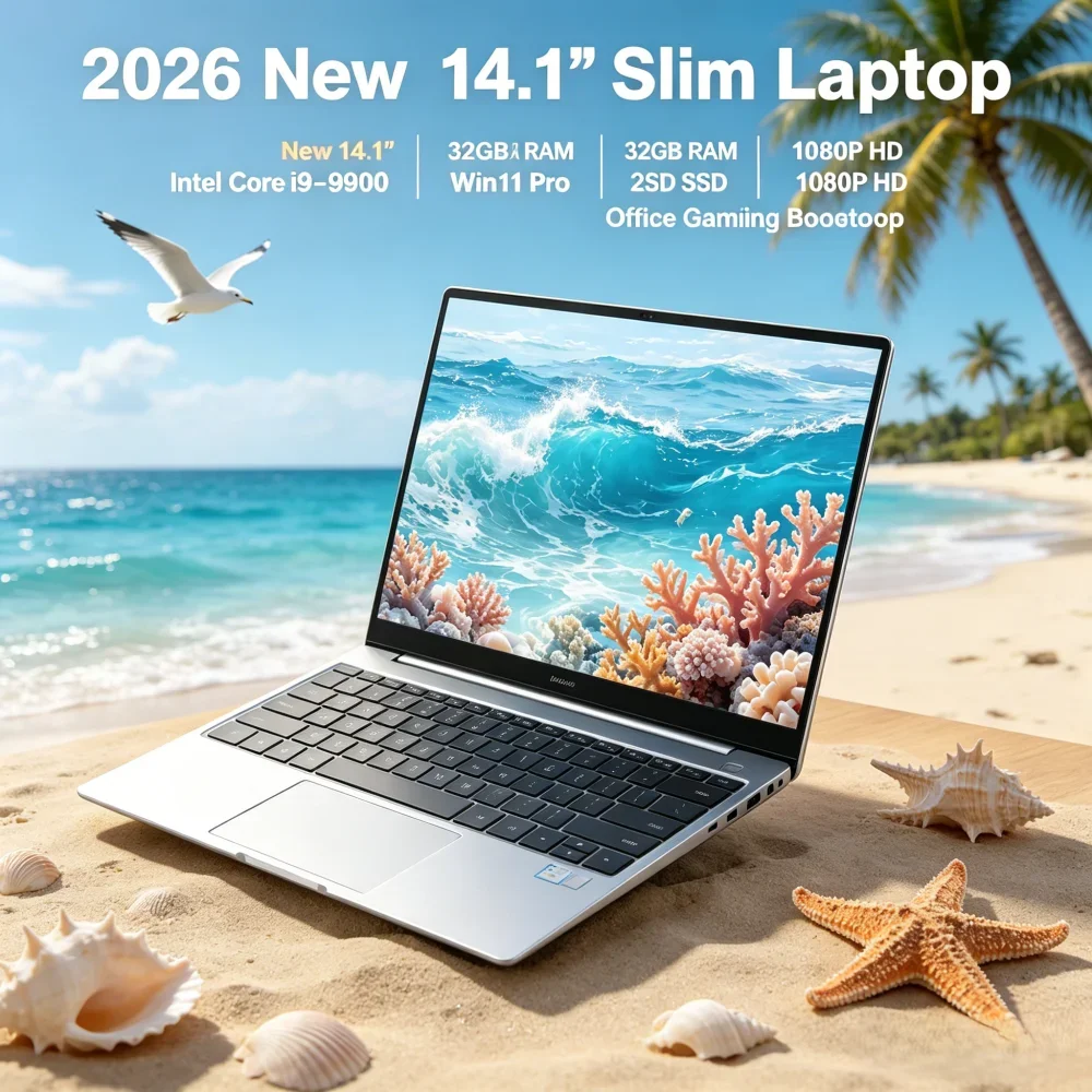 2026 New 14.1" Slim Laptop Intel Core i9-9900 Win11 Pro 32GB RAM 2TB SSD 1080P FHD Office & Gaming Notebook
2026 New 14.1" Slim Laptop Intel Core i9-9900 Win11 Pro 32GB RAM 2TB SSD 1080P FHD Office & Gaming Notebook