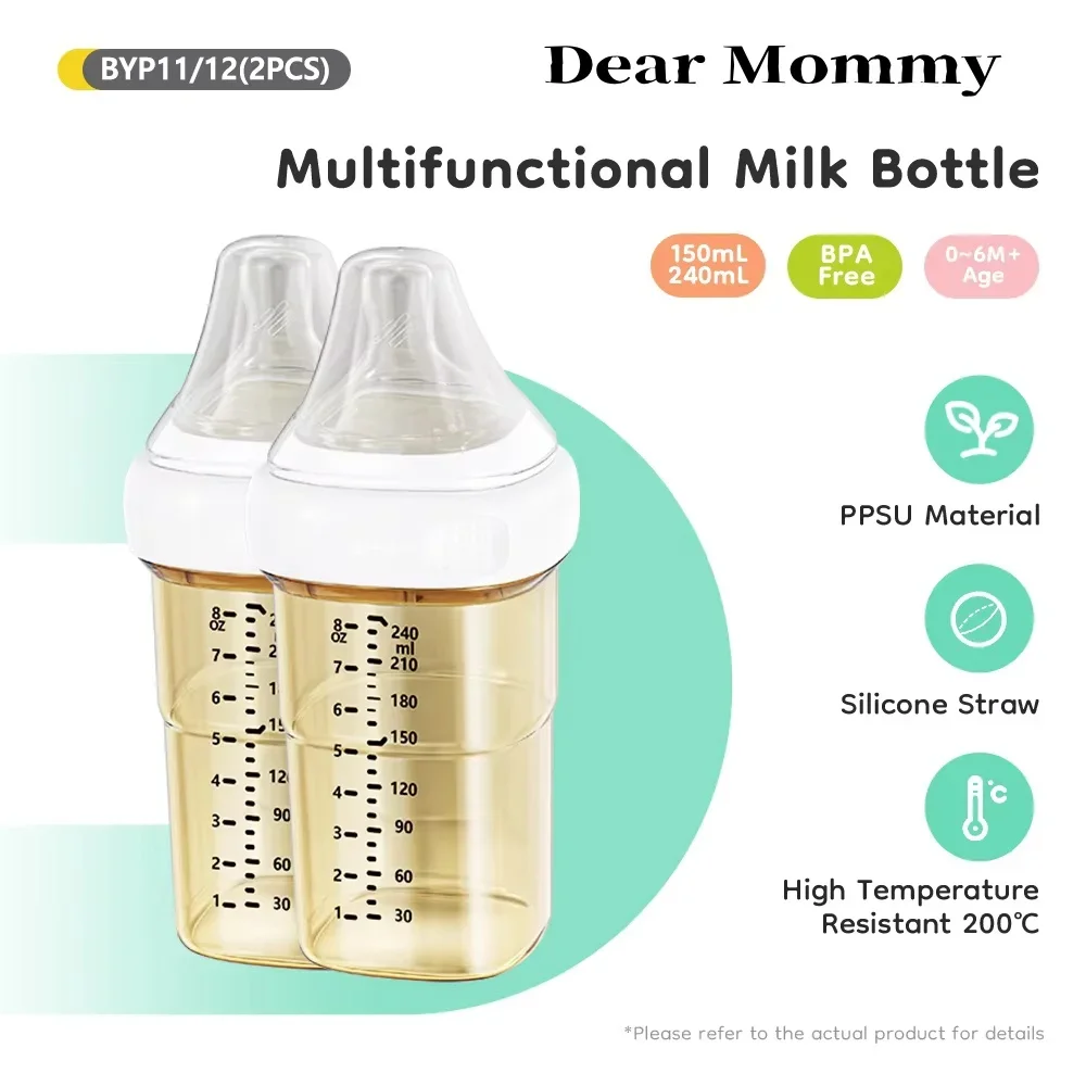 2PCS PPSU Baby Bottle Teeth Guard Feeding Bottle Bacteriostat Antifall Nursing Bottle 150ml/240ml Milk bottle BPA Free
2PCS PPSU Baby Bottle Teeth Guard Feeding Bottle Bacteriostat Antifall Nursing Bottle 150ml/240ml Milk bottle BPA Free