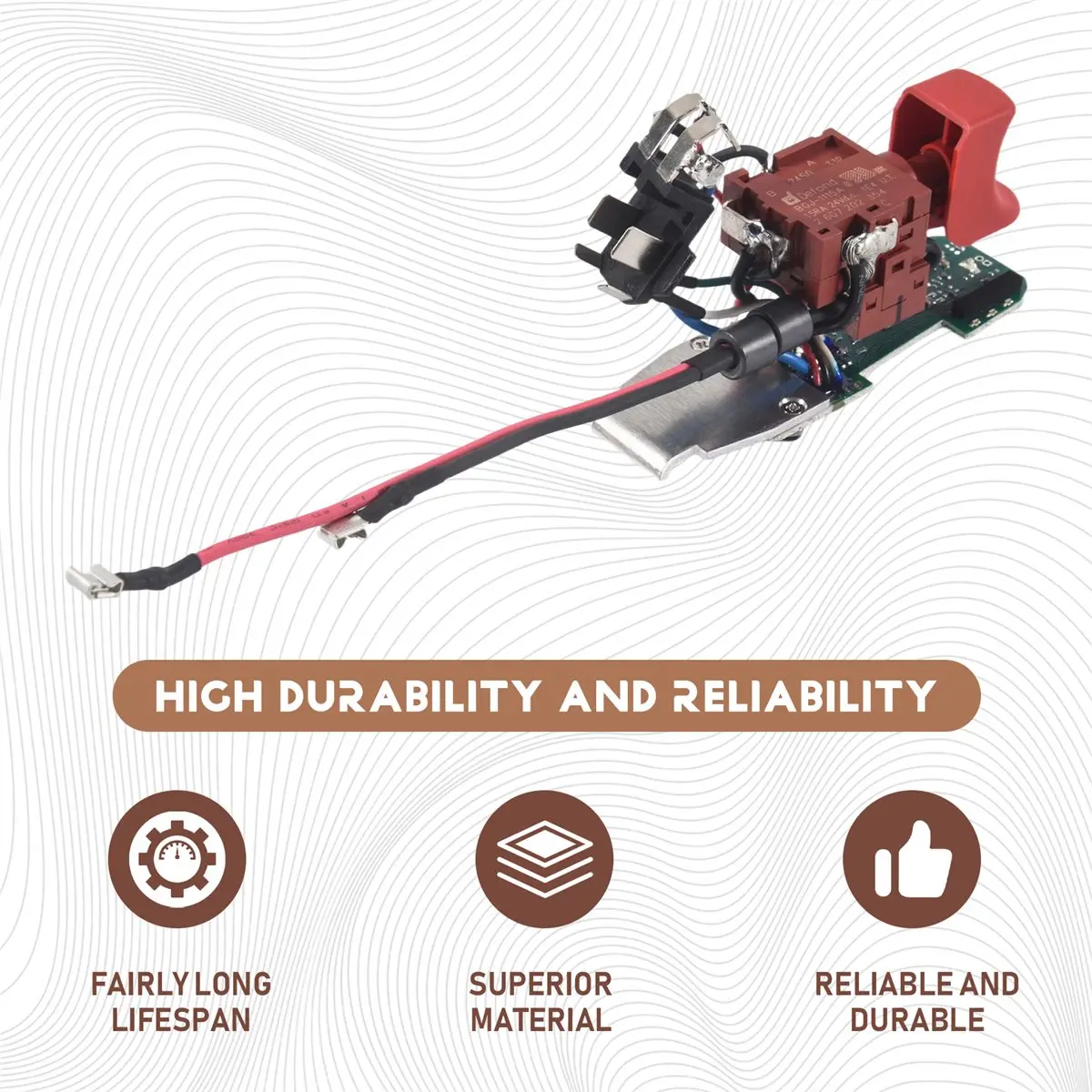 REST Switch Trigger 16072335DK for GSR10.8-2-LI GSR12-2-LI GSB10.8-2-LI 10.8-2-LI 12-2-Li Drill Screw Driver
REST Switch Trigger 16072335DK for GSR10.8-2-LI GSR12-2-LI GSB10.8-2-LI 10.8-2-LI 12-2-Li Drill Screw Driver