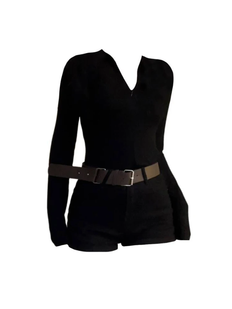 Gyaru Korean Fashion Black 2 Piece Shorts Sets V-Neck T-Shirts+Elastic Waist Shorts High Street Gothic E-girl 2000s Aesthetic
Gyaru Korean Fashion Black 2 Piece Shorts Sets V-Neck T-Shirts+Elastic Waist Shorts High Street Gothic E-girl 2000s Aesthetic