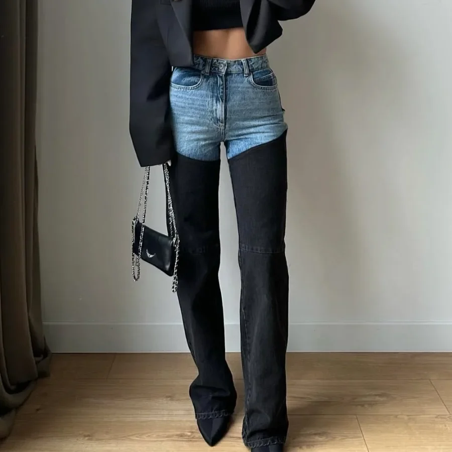 2025 Spring European and American New Styles of Fashionable Casual Contrasting Color Splicing Straight Ladies' Old Jeans
2025 Spring European and American New Styles of Fashionable Casual Contrasting Color Splicing Straight Ladies' Old Jeans
