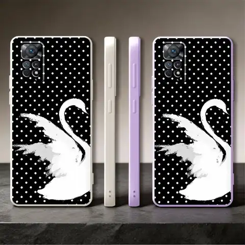 Wave Point Swan Case for Xiaomi Redmi Note 15 Pro Plus 9 15A 8 12 11 A1 A2 A3 A5 A7 10 Note 14 13 K40 K60 Phone Cover