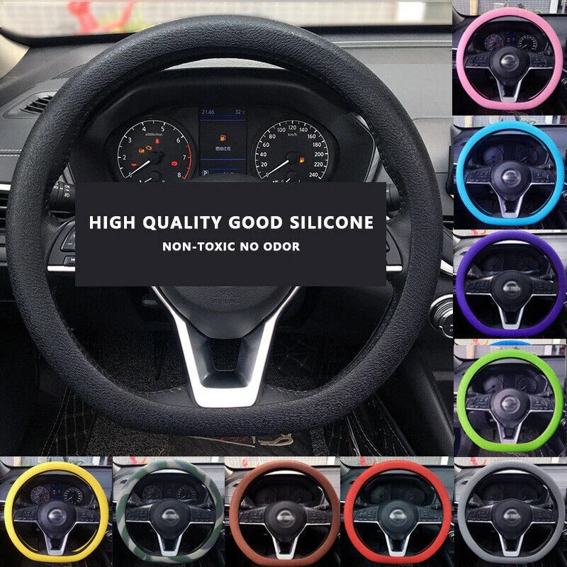 Car Universal Silicone Steering Wheel Cover Anti-Slip Steering Wheel Replacement Cover Durable Protective Cover Car Accessories
Car Universal Silicone Steering Wheel Cover Anti-Slip Steering Wheel Replacement Cover Durable Protective Cover Car Accessories