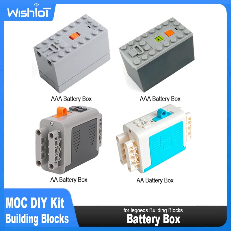 MOC Rechargeable AA/AAA/Lithium Battery Box Multi-function Power Up Tool Car Train Motor Speed Adjust Control Building Blocks
MOC Rechargeable AA/AAA/Lithium Battery Box Multi-function Power Up Tool Car Train Motor Speed Adjust Control Building Blocks