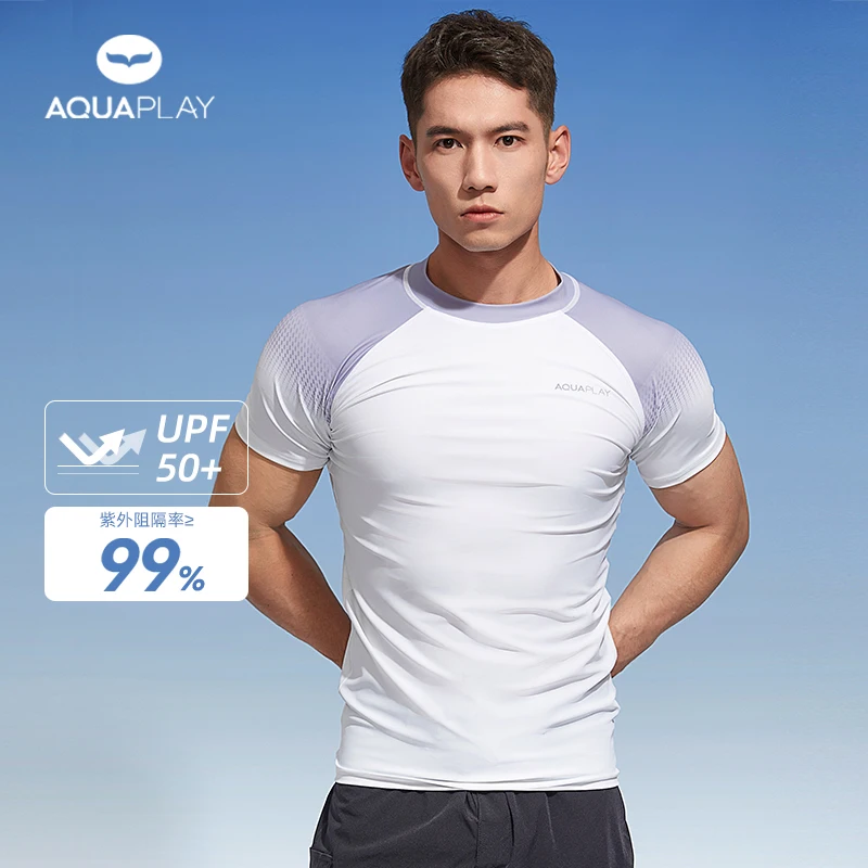 AquaPlay Summer Beach UPF 50+ Men Wetsuit White Fashionable Design Surf Swimwear Rash Guard Outdoor Comfort Quick Dry Swimsuit
AquaPlay Summer Beach UPF 50+ Men Wetsuit White Fashionable Design Surf Swimwear Rash Guard Outdoor Comfort Quick Dry Swimsuit