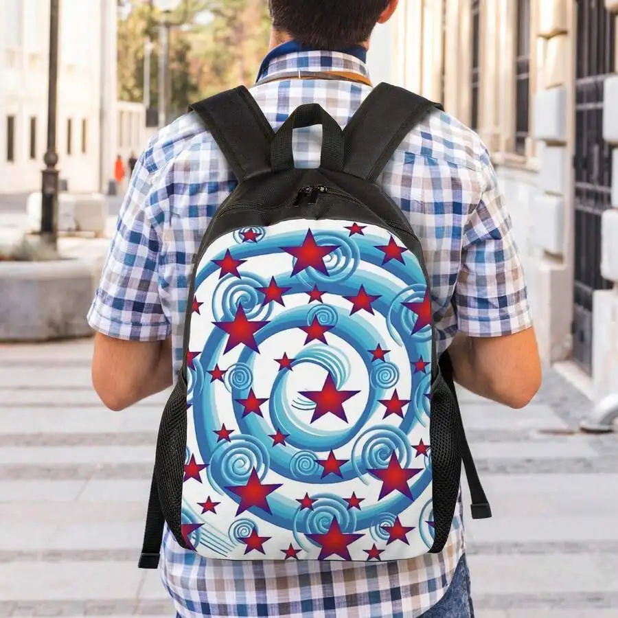 Unisex Travel Backpack With Star And Swirl Print For Adults
Unisex Travel Backpack With Star And Swirl Print For Adults
