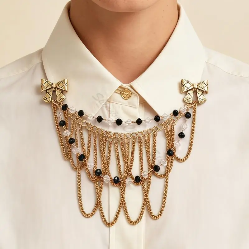 Fashion Multilayer Tassels Brooch Pin with Rhinestones Decors Elegant Neck Jewelry Accessory For Women Girls Sweater, Scarf
Fashion Multilayer Tassels Brooch Pin with Rhinestones Decors Elegant Neck Jewelry Accessory For Women Girls Sweater, Scarf