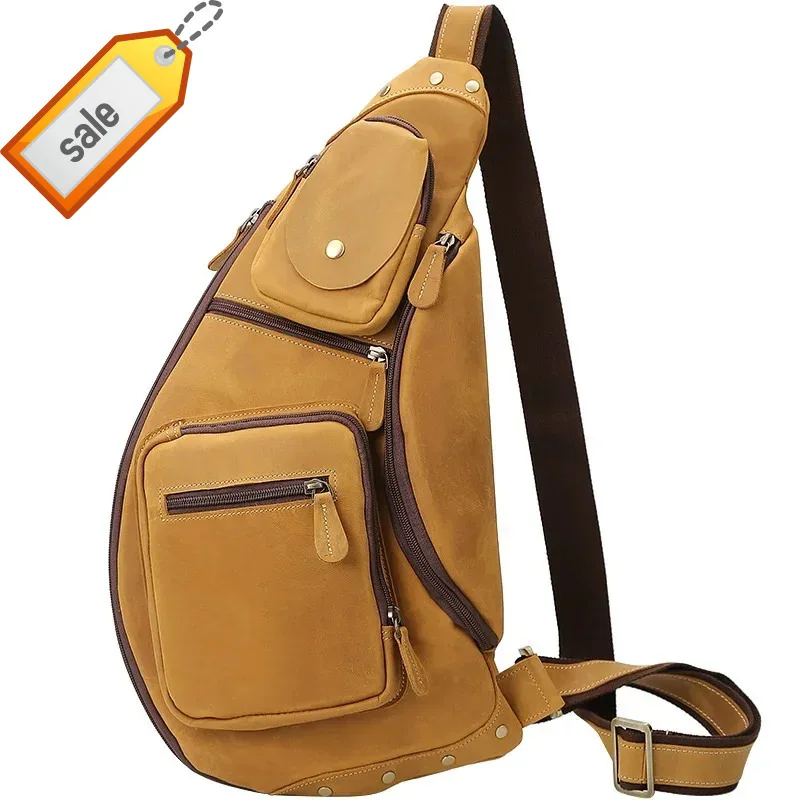 M538 New Multifunction Retro Crazy Horse Handmade Large Capacity Men's Messenger Chest Leather Shoulder Bag
M538 New Multifunction Retro Crazy Horse Handmade Large Capacity Men's Messenger Chest Leather Shoulder Bag