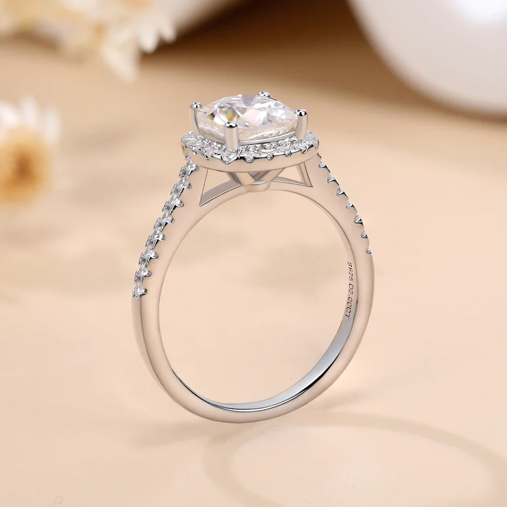 M-JAJA 2ct Cushion Cut Moissanite Engagement Ring for Women S925 Silver Wedding Band Bride Promise Ring Fine Jewelry with GRA
M-JAJA 2ct Cushion Cut Moissanite Engagement Ring for Women S925 Silver Wedding Band Bride Promise Ring Fine Jewelry with GRA